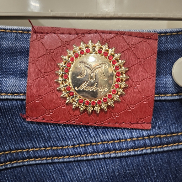 Vintage Mock Up Dark Denim Straight Leg Lined Jeans Size 30 - Picture 5 of 14